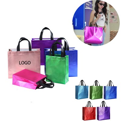 Luxury Shiny Metallic Laminated Non-Woven Gift Tote